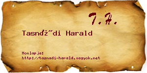 Tasnádi Harald névjegykártya